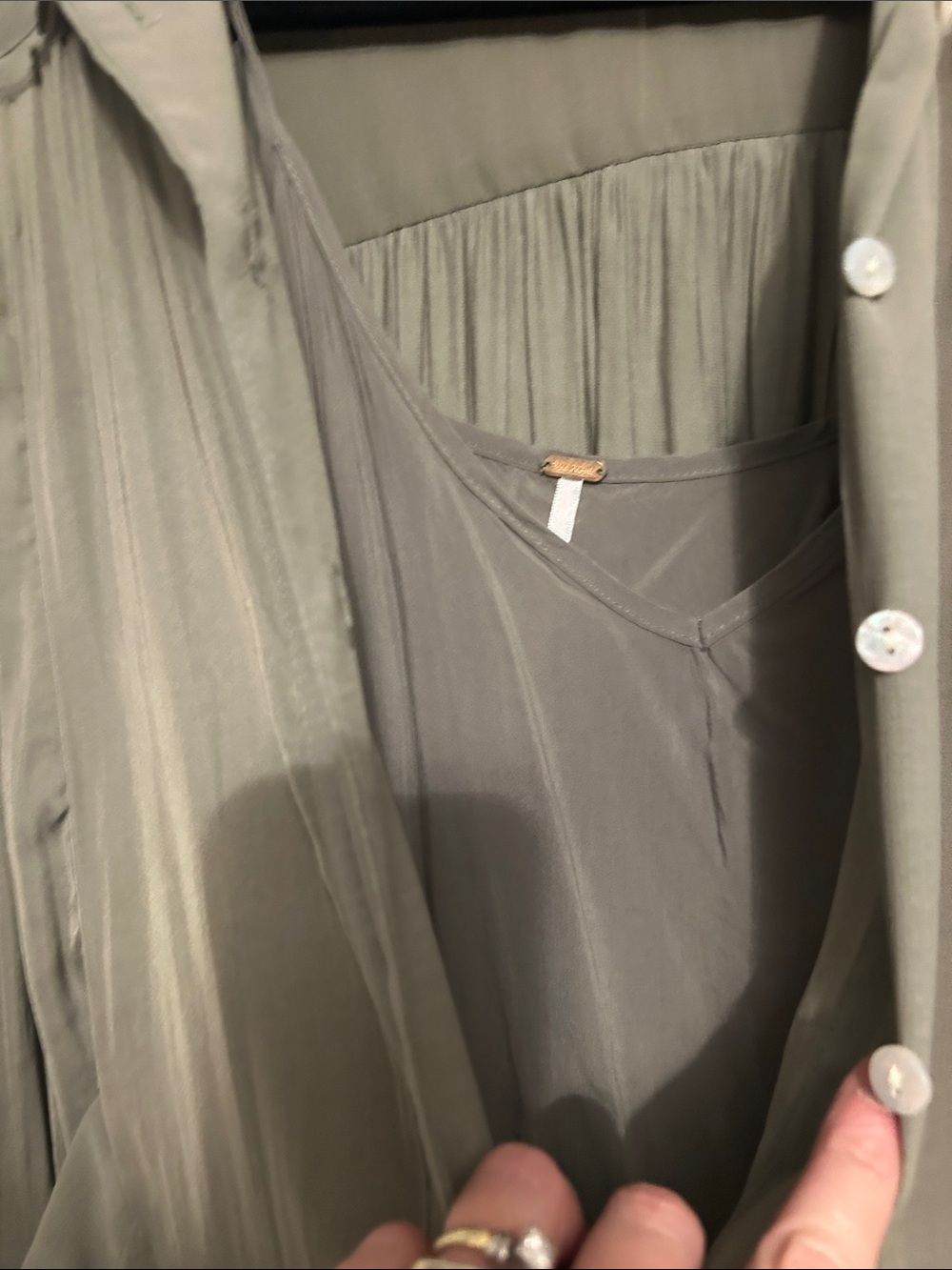 Free People Olive Green Lightweight Dress - Picture 5 of 7